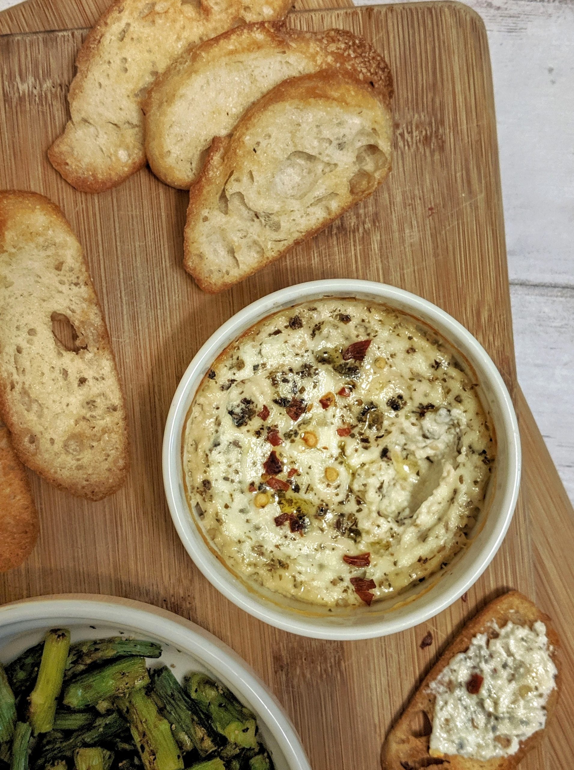 Baked Ricotta with Garlic & Herbs