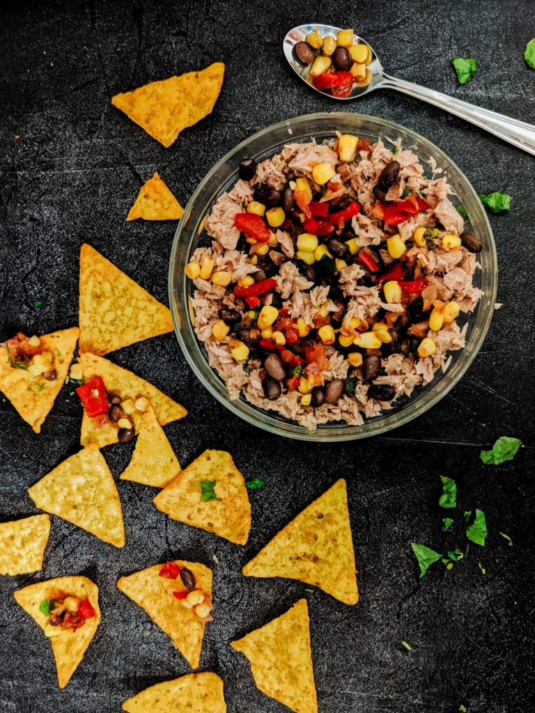 Want to get rid of that can of tuna that's been sitting around in your pantry forever? Try this Easy Mexican Tuna Salad: Add some corn, beans and a couple of spices (no mayo though) to give that fish a whole new flavor you didn't know was possible!