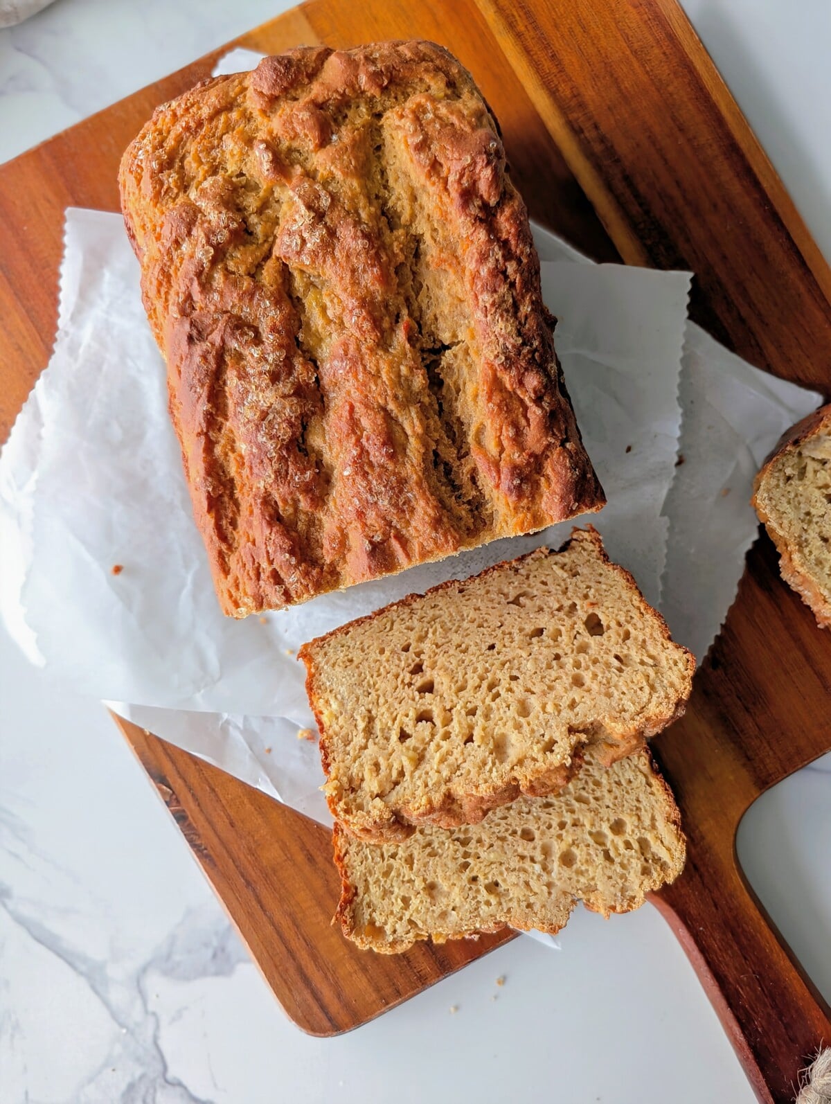high protein banana bread with greek yogurt
