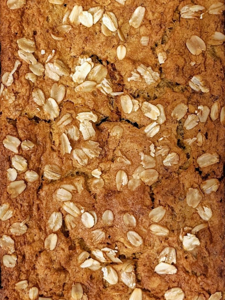 Use pb2 peanut butter (pb) powder in baking as a substitute for flour along with some almond flour and oatmeal to make this banana bread that you can just as easily turn into banana muffins!