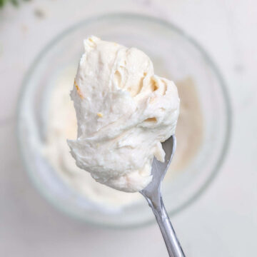 A thick, sweet, and creamy Protein Cream Cheese Frosting that's actually healthy! This protein powder cream cheese frosting is sugar-free and perfect for spreading, piping, or topping your favorite bakes. It holds shape beautifully-the possibilities are endless!