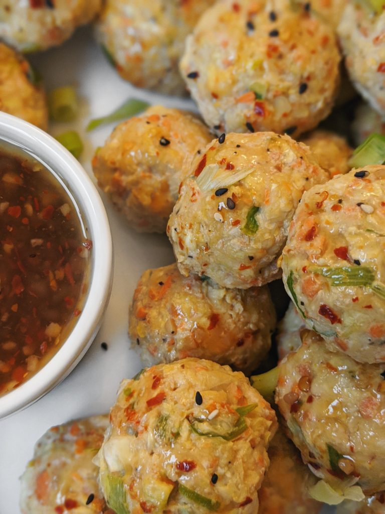 Easy asian cabbage roll chicken meatballs made from scratch with ground chicken using chicken breast, cabbage and carrots.