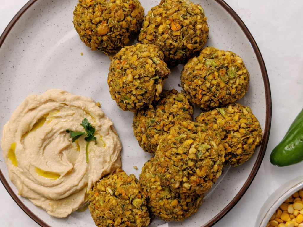 Serve these easy crispy and healthy homemade baked or air fryer lentil falafel as wraps or in on a salad with some dressing or hummus.