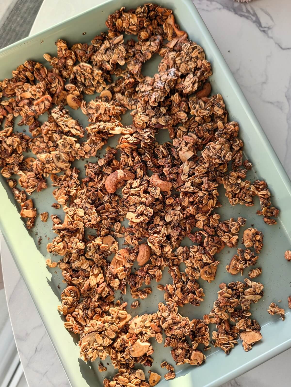 The ultimate no-oil but still crunchy Egg White Granola recipe! A low-fat, low-sugar, and high-volume cereal hack made with egg whites for huge, satisfying clusters.