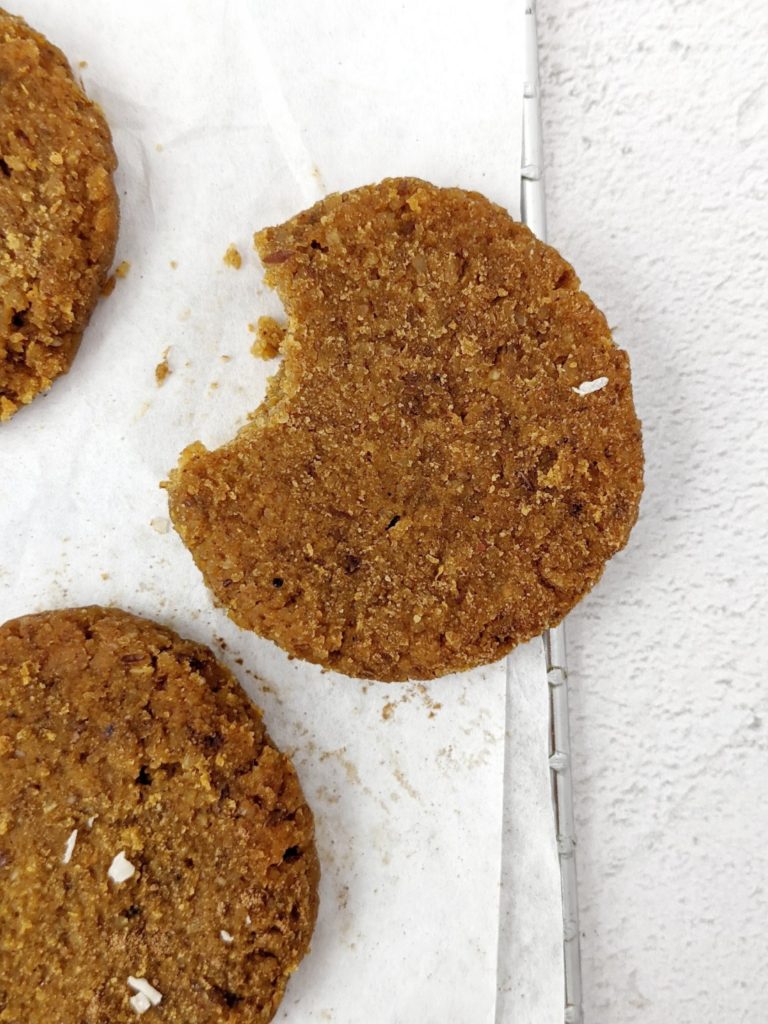 Delicious delicate soft Pumpkin Pie Cookies topped with a sweet protein icing. Made with almond flour, coconut flour and collagen, these healthy cookies are Paleo, Gluten Free, Vegan, Dairy-free, Sugar-free, Low Carb and Keto too - the ultimate pumpkin dessert.