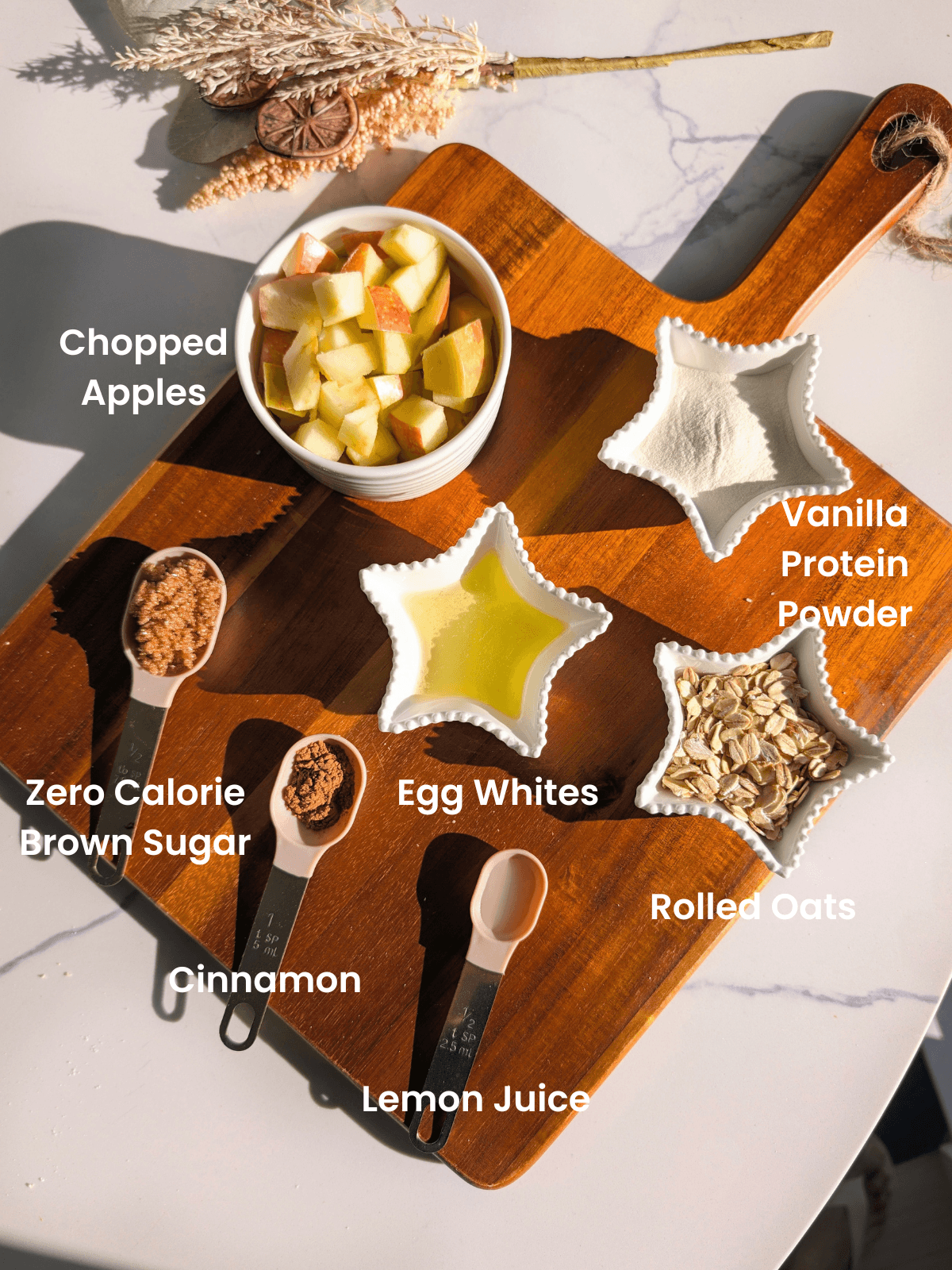 ingredients for high protein apple crisp recipe