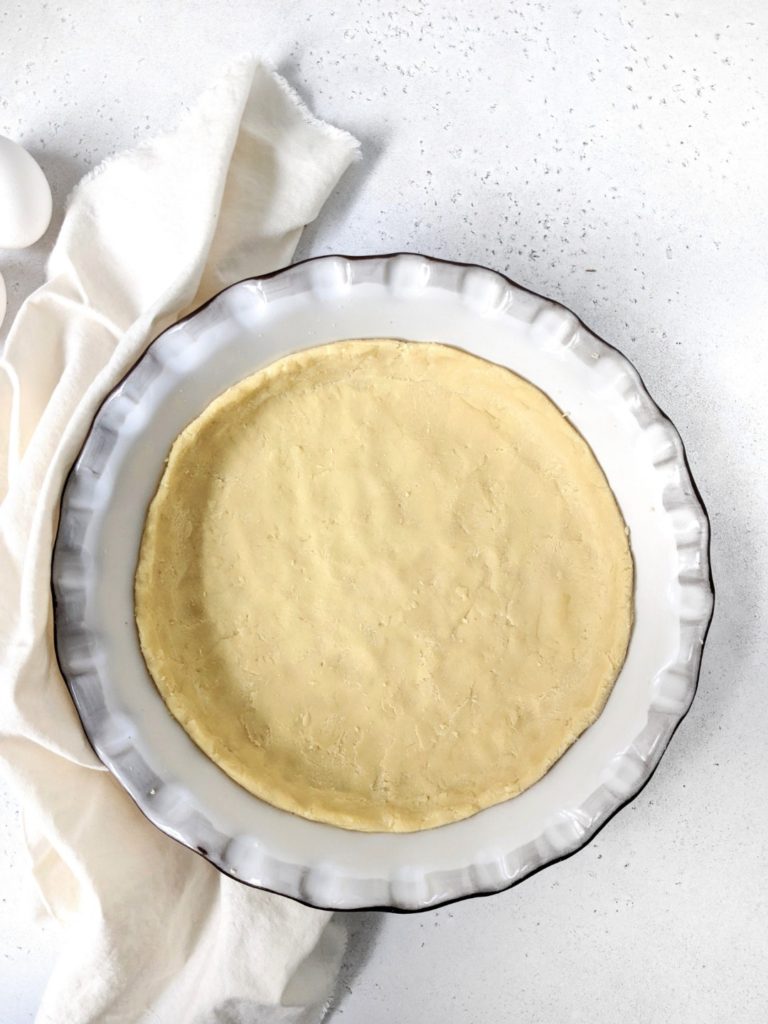 This low carb and keto coconut flour crust is super easy to make; It might even be easier than a regular pie crust!
