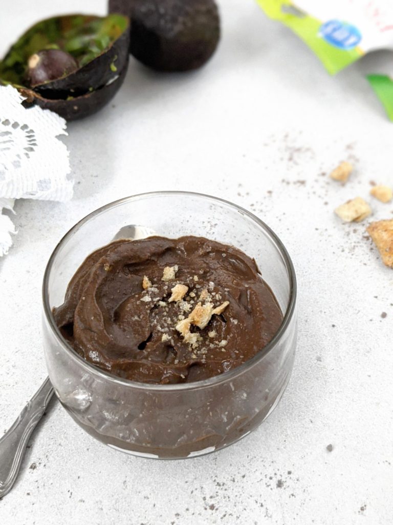 This rich, smooth and creamy Avocado Chocolate Pudding is made with raw cacao powder and stevia powder for the perfect sugar-free and low carb dessert. An easy and healthy chocolate indulgence that’s loaded with healthy fats and fiber, and is dairy-free, Vegan and Paleo too!