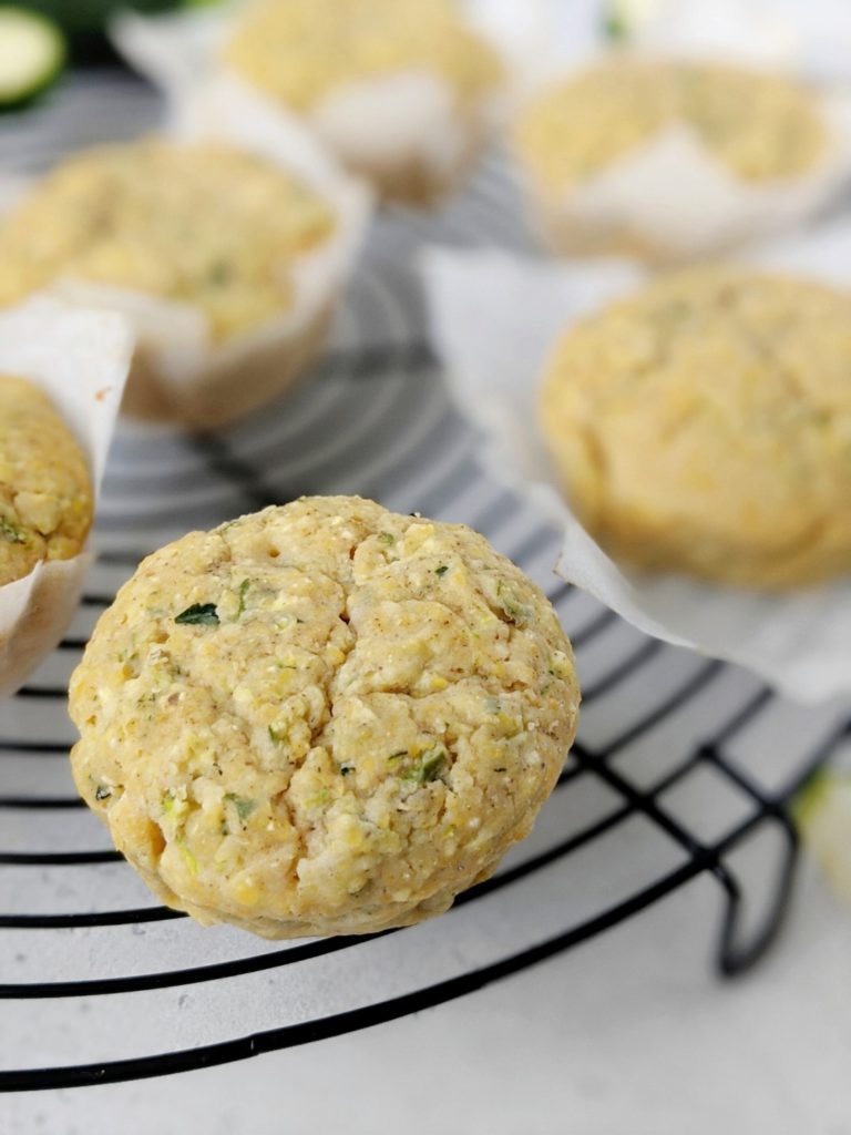 Moist and fluffy Whole Wheat Zucchini Cornbread Muffins for a healthy take on the classic southern cornbread. With the perfect balance of sweet and savory, serve these fresh cornmeal muffins with some butter, a bowl of chili, or as a Thanksgiving side dish.