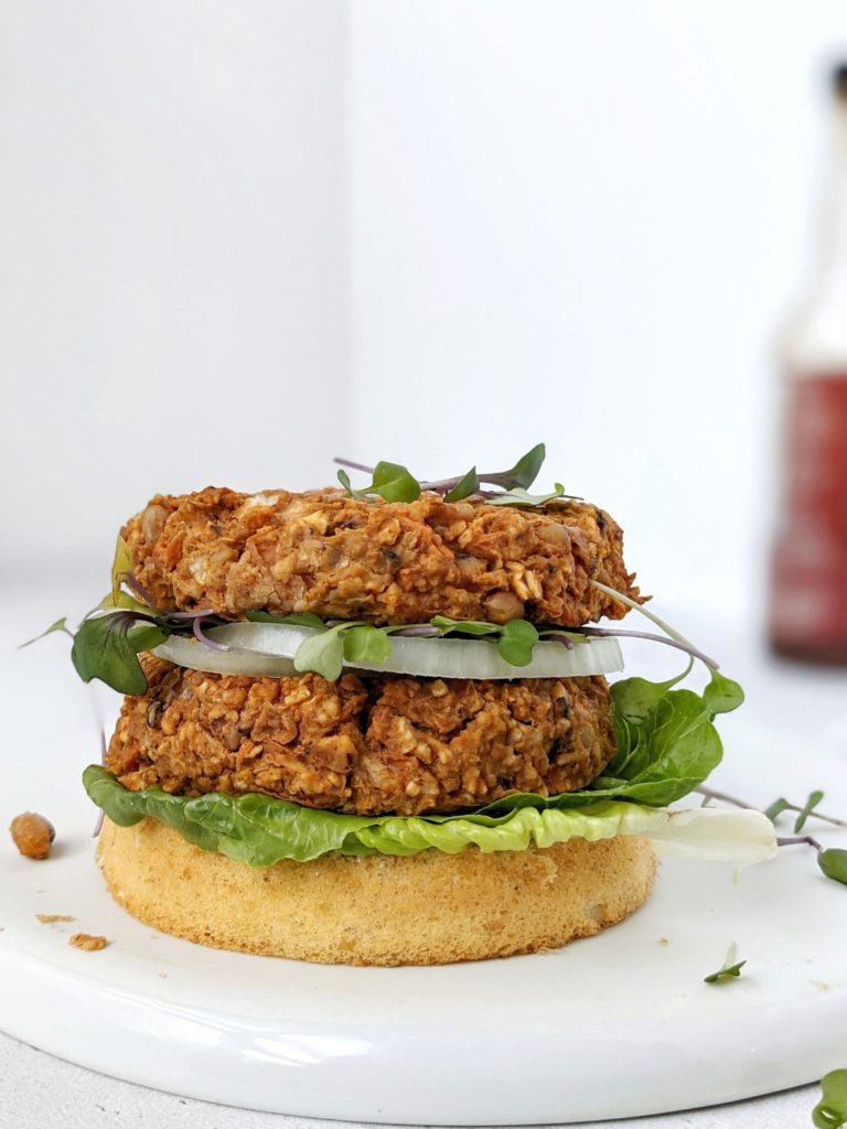 This easy, baked and grillable Spicy Barbecue Cauliflower Chickpea Veggie Burgers is the best veggie burger recipe you can find. A healthy and Gluten-free vegetarian burger patty that’s great for a Friday night or weekday meal prep. Vegan option too!