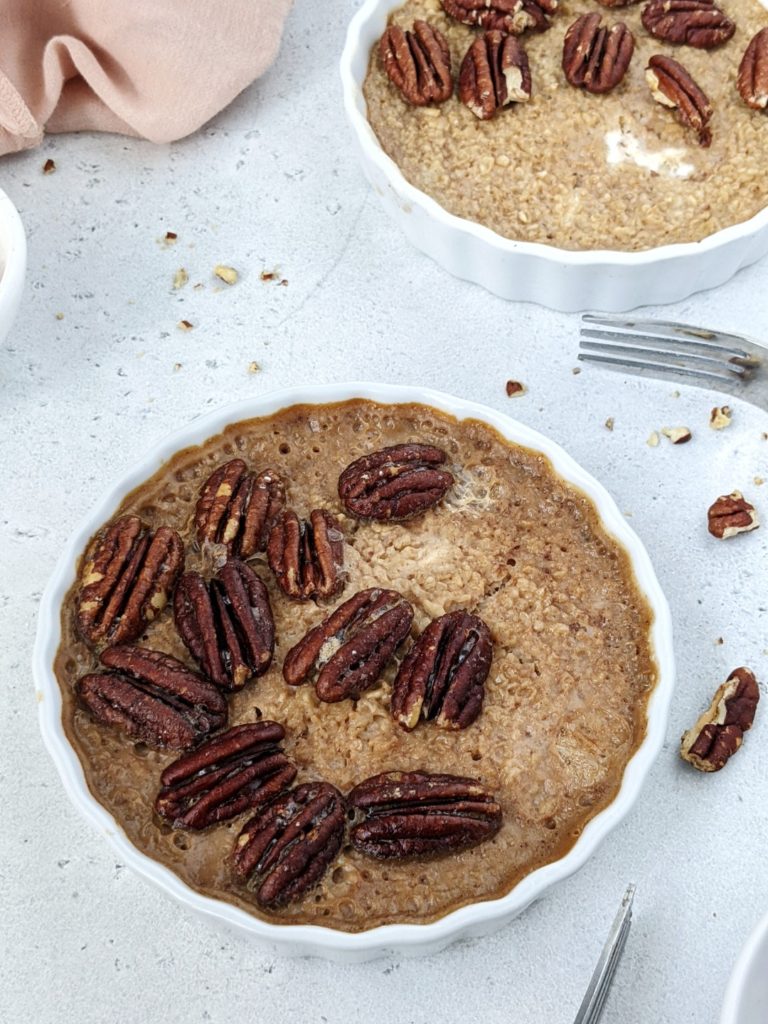 Single Serve Pecan Pie Baked Oats