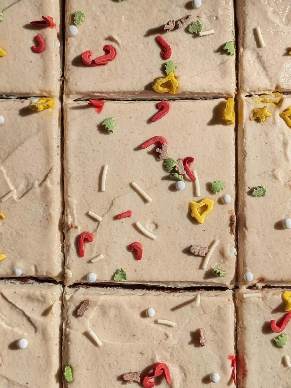 The perfect healthy High Protein Gingerbread Cake topped with a Protein Cinnamon-Ginger Frosting. Healthy, no sugar ginger spice cake recipe uses protein powder and has no oil or butter.