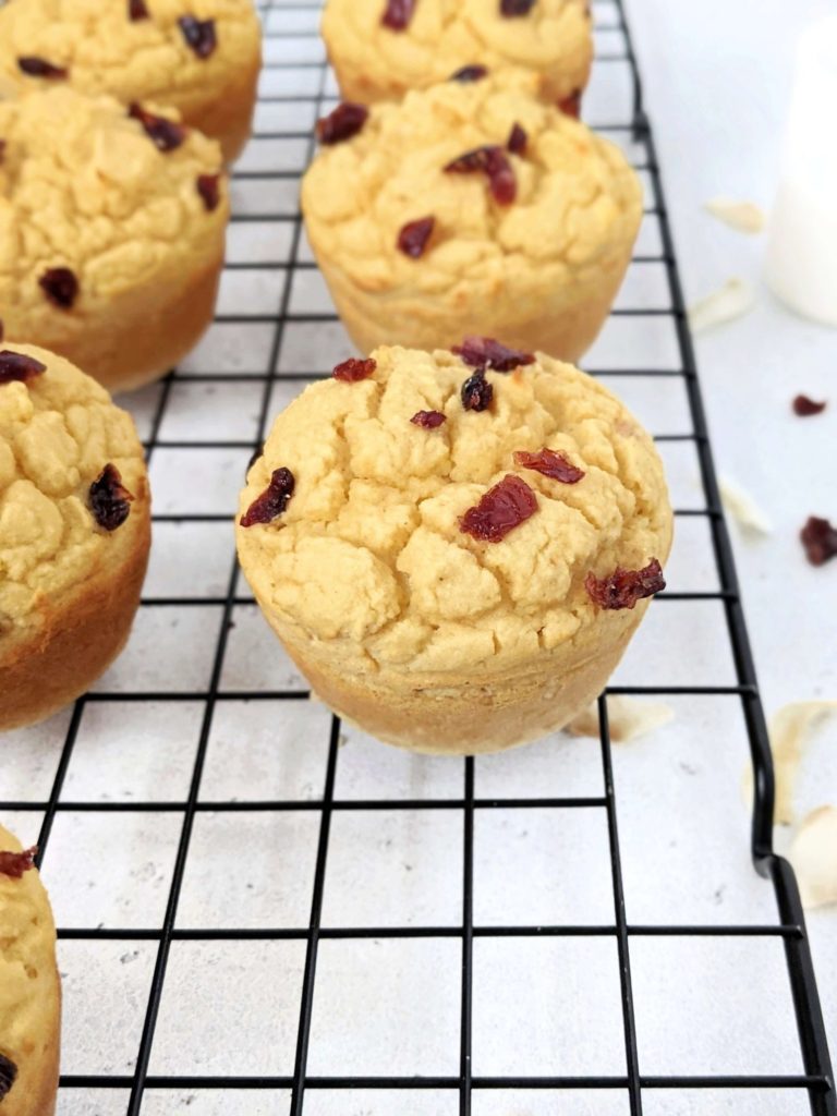 Unbelievably soft and fluffy Coconut Flour Protein Muffins sweetened with protein powder and actually healthy! These coconut flour protein powder muffins are keto, low carb, gluten free and sugar free - the perfect recipe for breakfast or dessert.