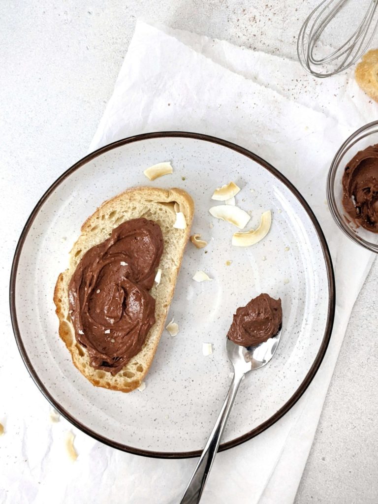 Actually the Best Chocolate Protein Spread recipe made with just 3 ingredients! High protein chocolate spread uses protein powder and yogurt, has no fat, is sugar free, and can be Vegan too. A great alternative for high protein Nutella!