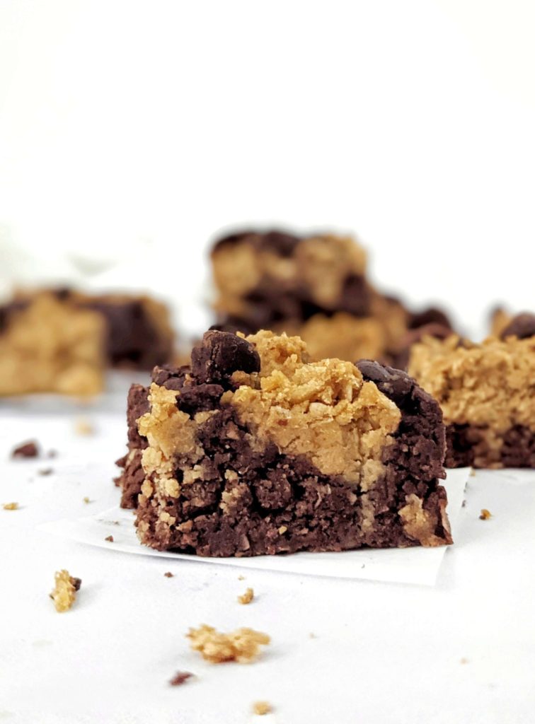 Most perfect Protein Chickpea Brookies - gluten free, sugar free, Vegan, low calorie, no oil, no flour, but a perfectly fudgy brownie and cookie in one! Made with chickpeas and sweetened with protein powder, this healthy protein brookie recipe is a must try.