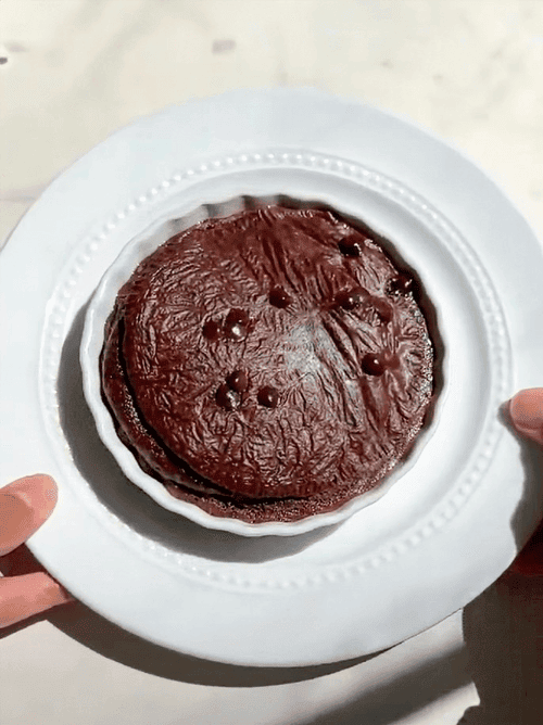 Cook the protein powder brownie in the air fryer