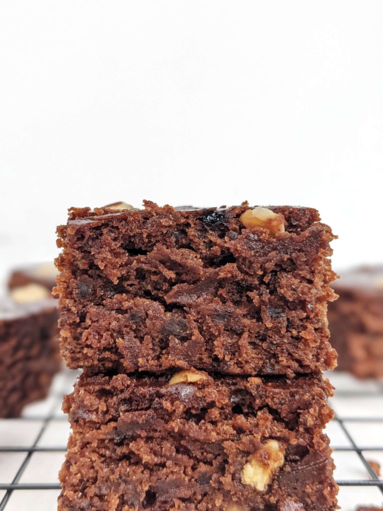 Fudgy Mocha Collagen Brownies made with collagen peptides powder and a ton of egg whites for an extra high protein brownie recipe without protein powder! Coffee collagen brownies are healthy, sugar free and gluten free too!