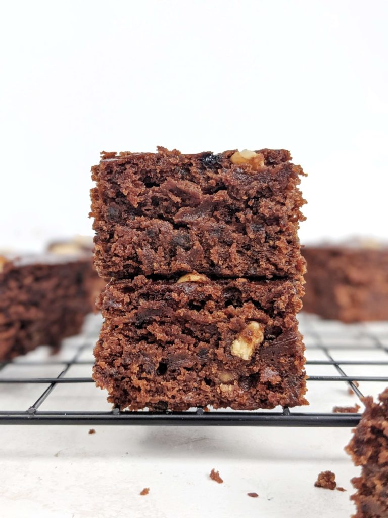 Fudgy Mocha Collagen Brownies made with collagen peptides powder and a ton of egg whites for an extra high protein brownie recipe without protein powder! Coffee collagen brownies are healthy, sugar free and gluten free too!