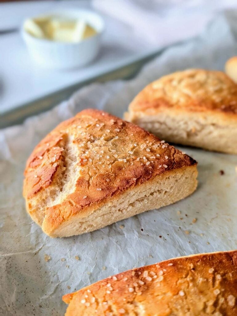 The best Protein Scones recipe with simple, healthy ingredients. High protein, low calorie scones use unflavored and vanilla protein powder and Greek yogurt for 16 grams of protein each!