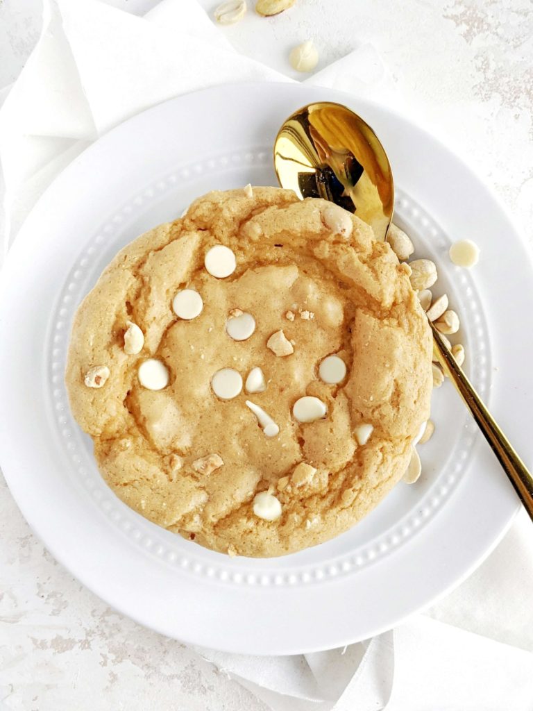 An actually simple super fudgy Peanut Butter Protein Mug Cake made with a load of protein powder and peanut butter powder, and no flour! This half baked fudgy protein mug cake is a great low carb and low calorie dessert.