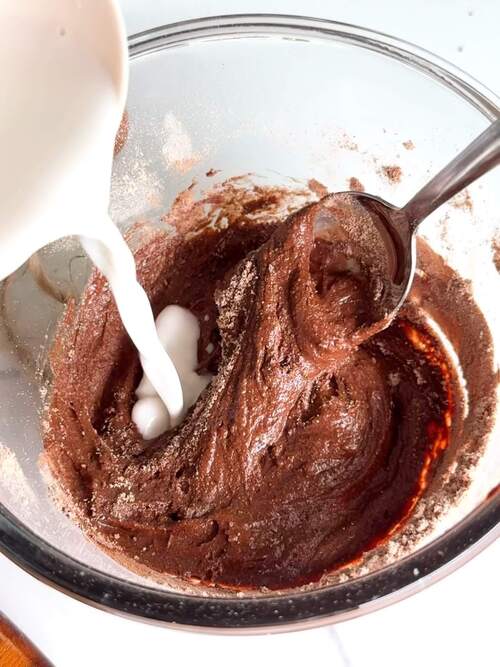 add milk and whisk