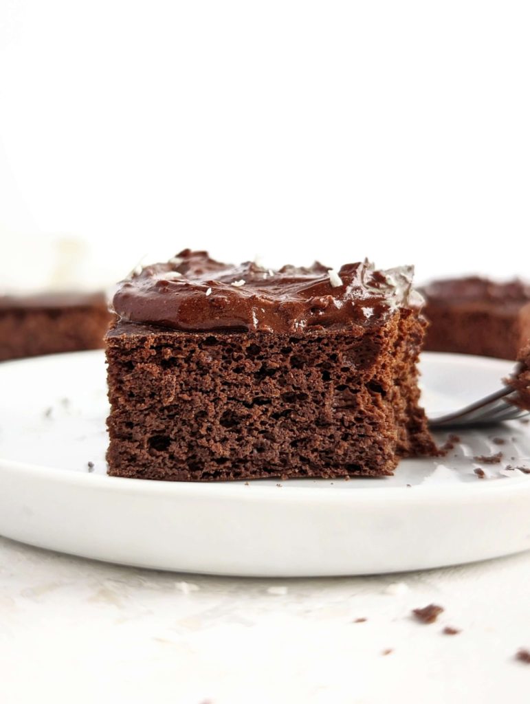 A rich and moist Low Carb Chocolate Protein Cake loaded with protein powder, Greek yogurt and cocoa powder. This keto chocolate protein cake recipe uses coconut flour and is perfect for an indulgent dessert while keeping it healthy and sugar free!