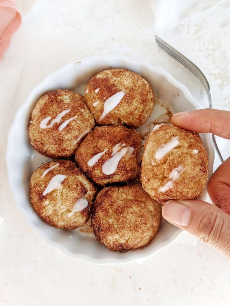 A soft and sweet and gooey Single Serve Protein Monkey Bread made with gluten free flour, protein powder and Greek yogurt. This healthy monkey bread for one has no yeast and no sugar; A quick post workout treat!