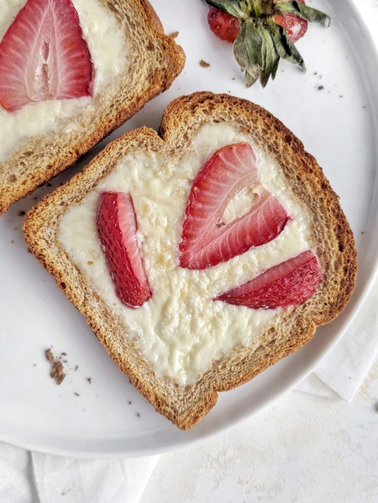 Mind-blowing Protein Custard Toast as a better version of the viral Tiktok custard toast recipe. Healthy custard toast uses protein power, Greek yogurt and egg white for a sugar-free and low fat recipe.