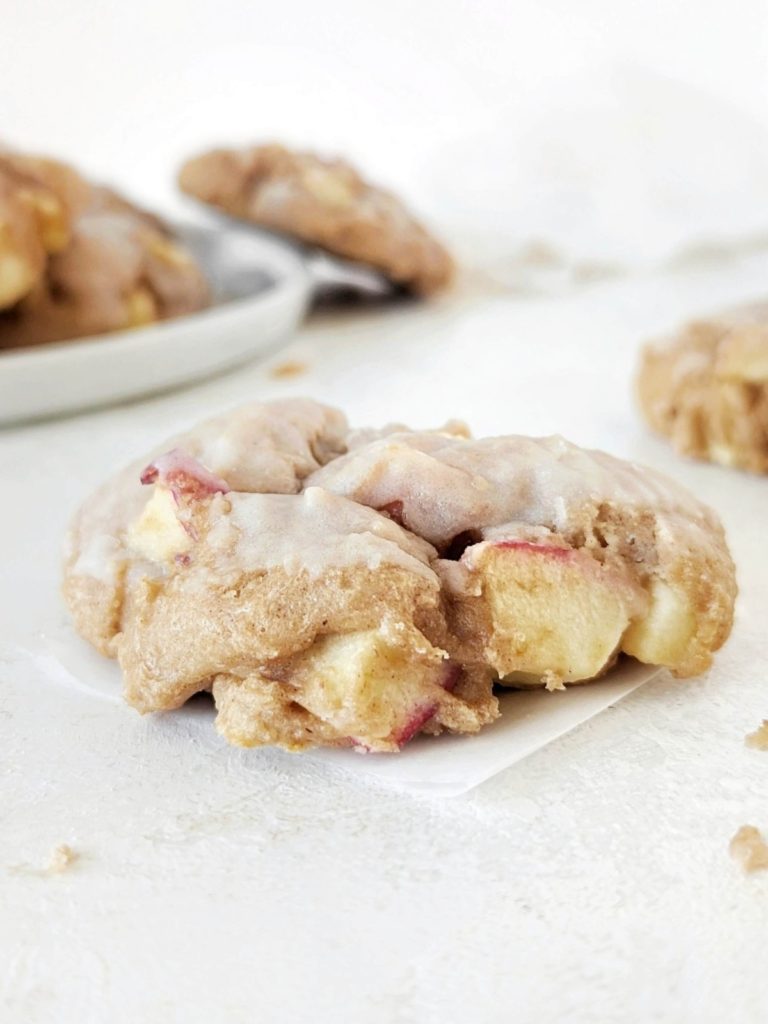 Protein Apple Fritters for a healthy, but tasty alternative your bakery favorite. Complete with fresh apples and sugar-free glaze, protein powder apple fritters are low fat too!