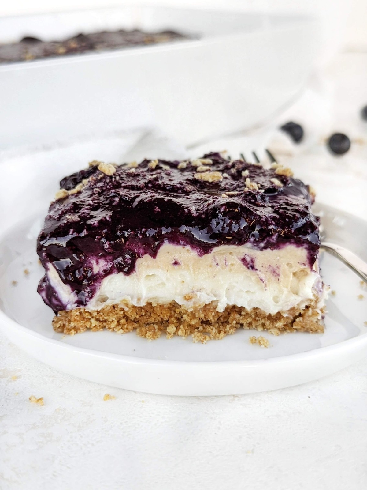 No Bake Blueberry Lasagna - Easy, High Protein Delight | Hayl's Kitchen