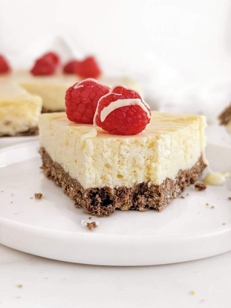 Unbelievable healthy Cottage Cheese Protein Cheesecake will satisfy your sweet tooth without sabotaging your fitness goals. A low calorie, low fat, sugar free and high protein cottage cheese cheesecake!