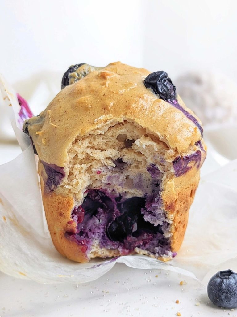 Single Serve Blueberry Protein Muffin is so massive, it will redefine your life! A healthy blueberry muffin for one with no added sugar and very little fat!