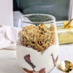 This Dubai Chocolate Tiramisu has a high protein, sugar free label you can’t beat! Layers of coffee-soaked protein chocolate cake, protein cream and protein pistachio kataifi mix will leave you shocked.
