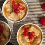 The best healthy bread pudding recipe made with cottage cheese. A perfect alternative to old fashioned bread pudding - low calorie, high protein and easy!
