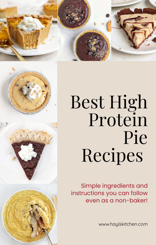 Craving pie but want to stay on track? Browse this collection of high protein pie recipes! From Pumpkin and Apple to Chocolate and Peanut Butter, these healthy desserts are low-sugar and macro-friendly.