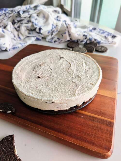 Remove chilled Protein Oreo Cheesecake