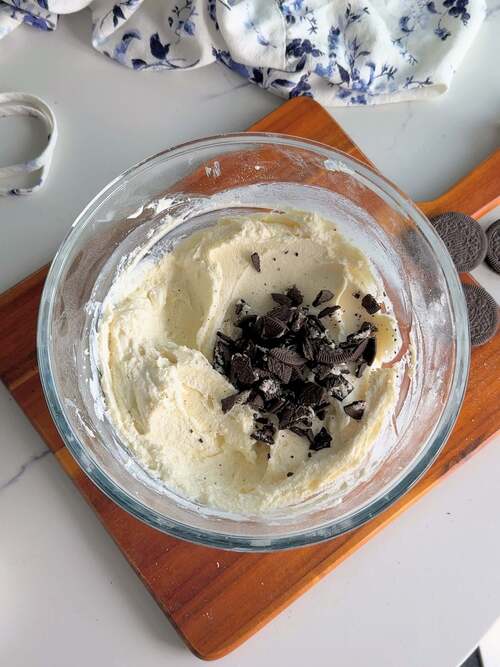 Fold in Oreo for filling