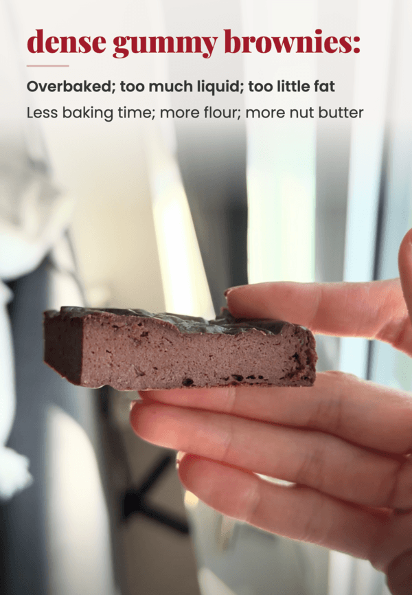 tips for fixing dense gummy brownies