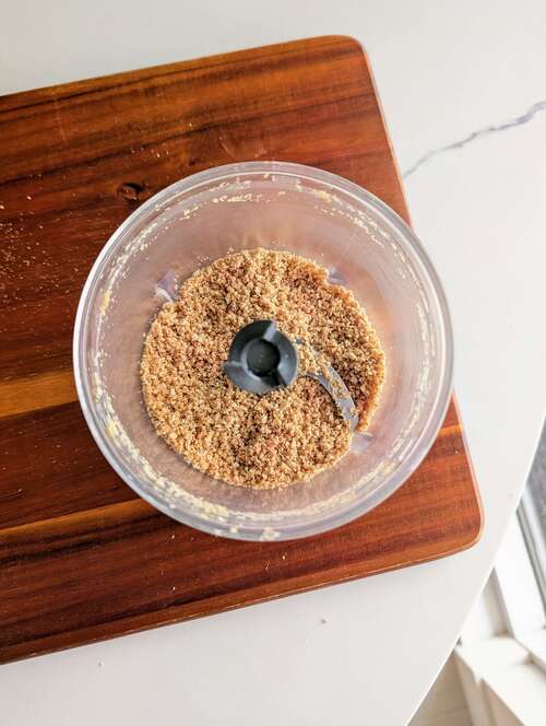 Crumble crackers and almond butter
