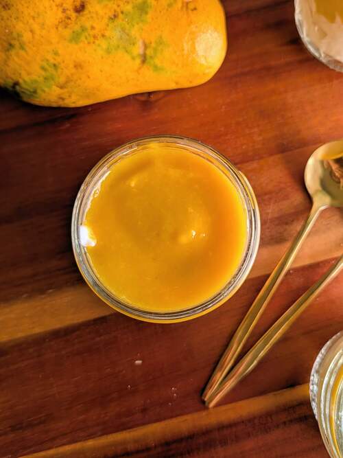 Layer 3: Mango puree